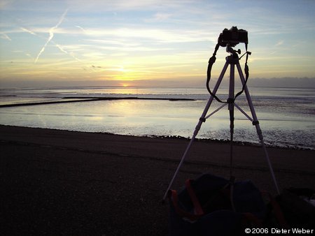 Sonnenuntergang überm Wattenmeer