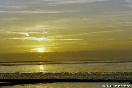 Sonnenuntergang über dem Wattenmeer