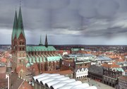 Panorama der Marienkirche in Lübeck