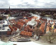 Panorama der Aussicht von St. Petri in Lübeck nach Südwesten
