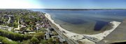 Blick vom Marineehrenmal in Laboe nach Kiel