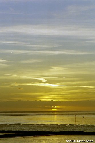 Sonnenuntergang über dem Wattenmeer